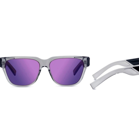 DIOR Diorxtrem 57mm Mirrored Square Sunglasses Grey/Bordeaux - Picture 2 of 10